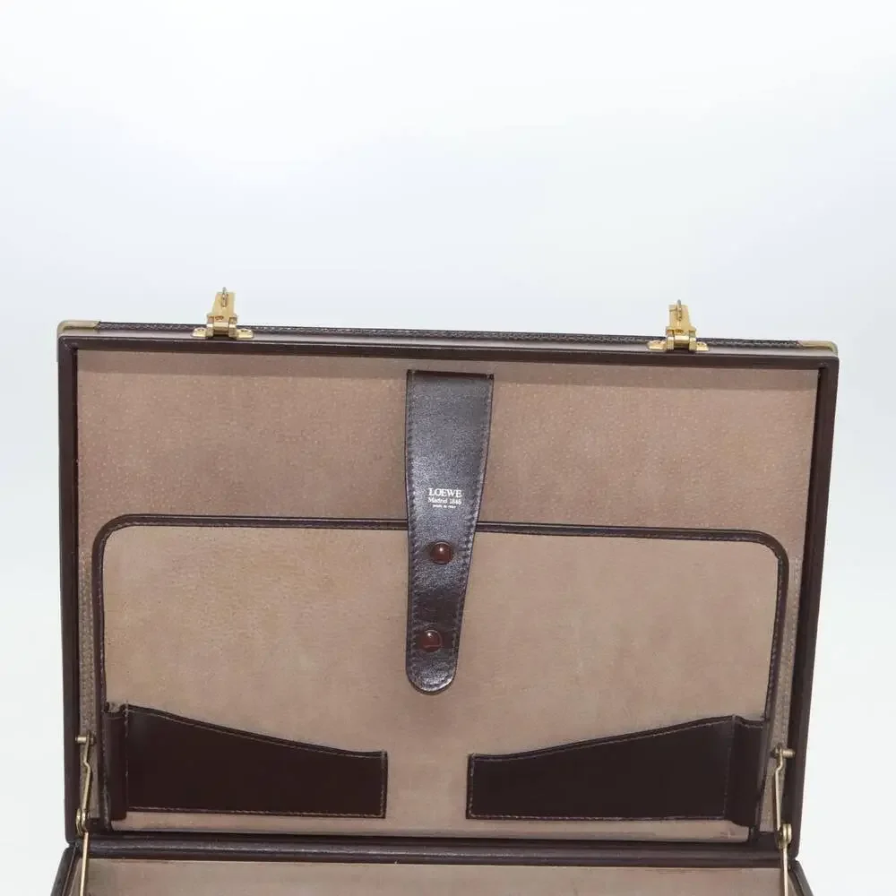LOEWE Anagram Trunk Leather Brown